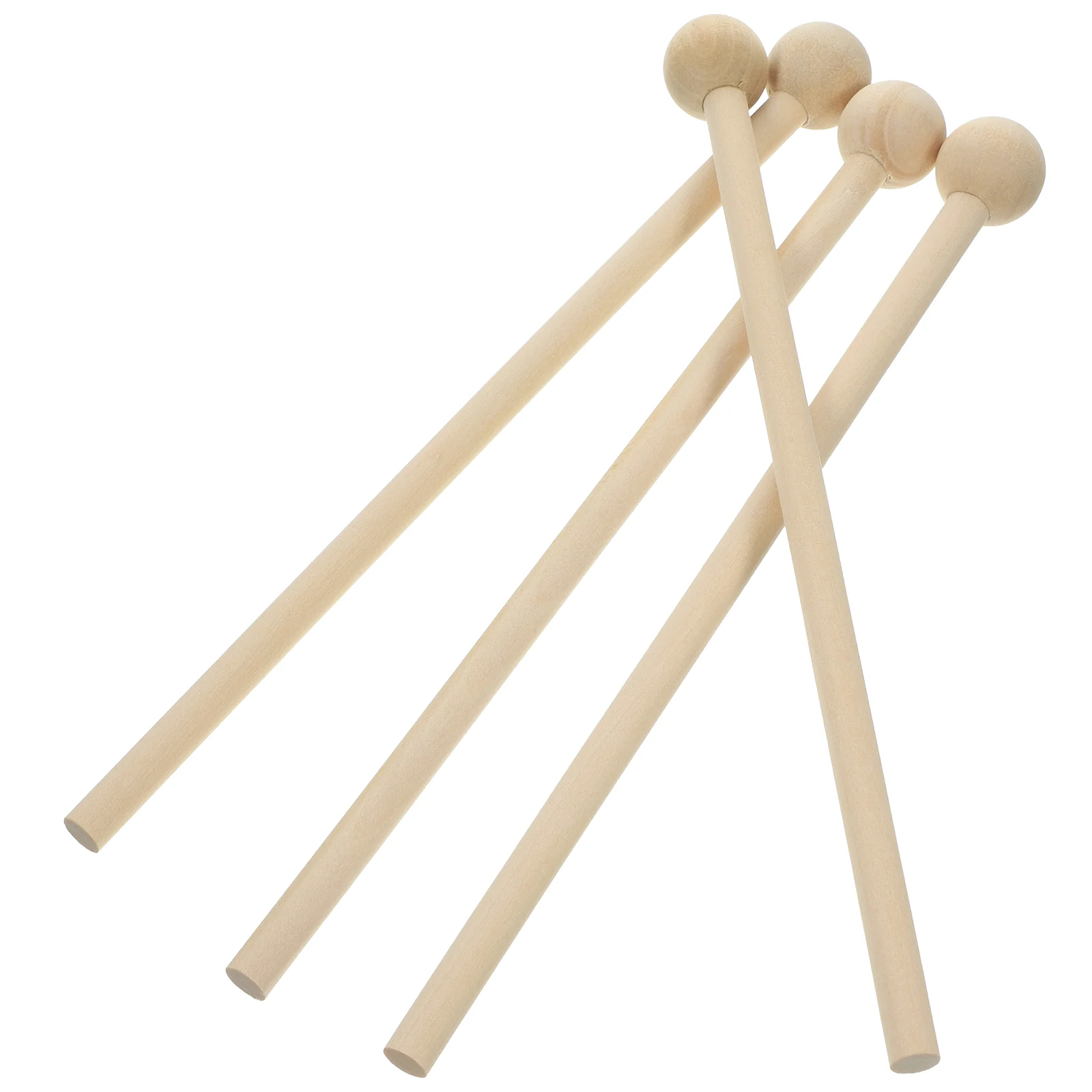 

4pcs Wood Mallets Percussion Sticks Musical Percussion Instrument Parts Accessories (Wood Color) music mallets