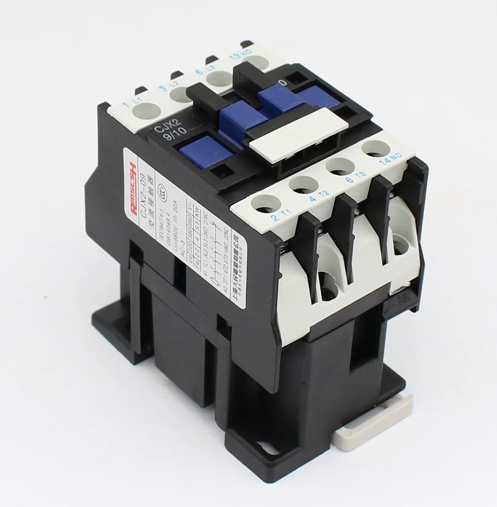3 phase contactor  AC Contactor CJX2-0910 9A NO DIN Rail Mount Electric Power Contactor 24V 36V 110V 220V 380V