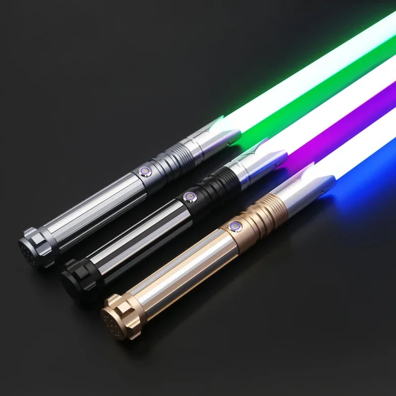 TXQSABER Lightsaber Neo Pixel RGB Smooth Swing Metal Hilt for Heavy Dueling 12 Color Force FOC Blaster Laser Sword Jedi Toys