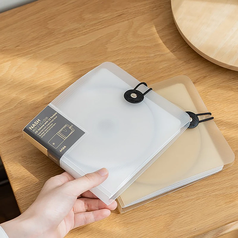 △Transparent Color Plastic Disc CD Case DVD Holder Wallet Storage Bag Organizer Cover Bag Box CD DVD Album Box Cases With Buckle