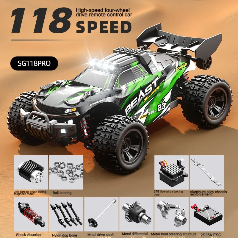 

ZLL Beast SG118 RC Bigfoot восхождение высокоскоростной внедорожник 1:16 полномасштабный профессиональный пульт дистанционного управления 4WD игрушечный автомобиль