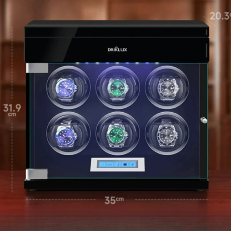 Wooden Watch Winders Silent Watches Winder Sterilization Lamp Watches Winding Device Luxury Touch Screen Watch Storage Cases
