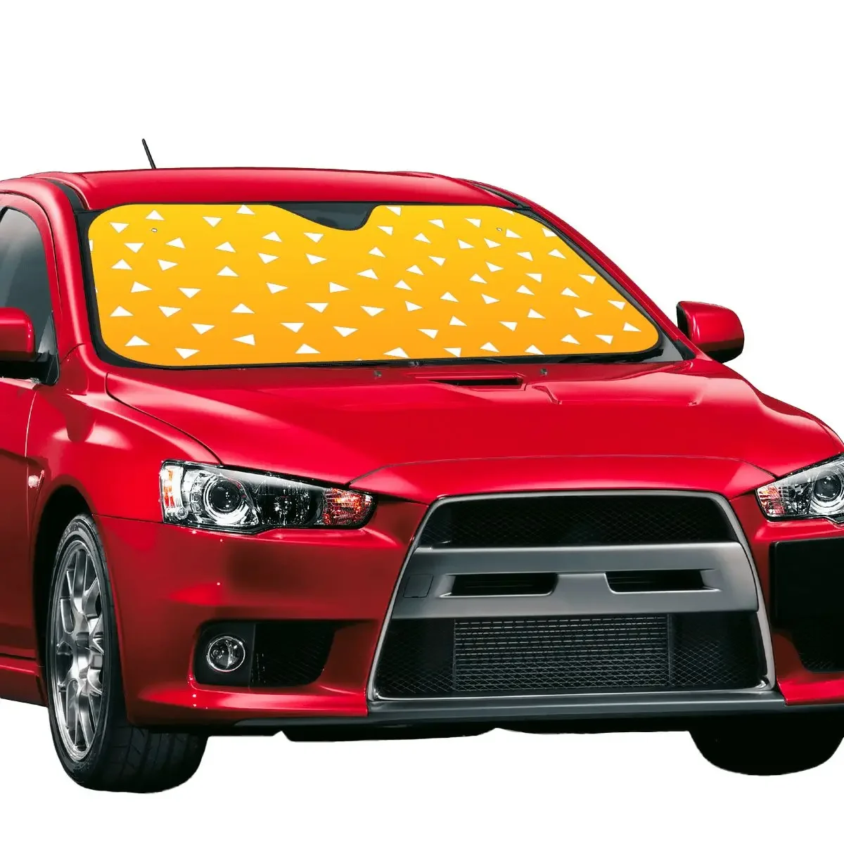 Zenitsu Demon Slayer Pattern Novelty Sunshade Windscreen 76x140cm Manga Japan Foils Car Window Windscreen Cover Solar Protect