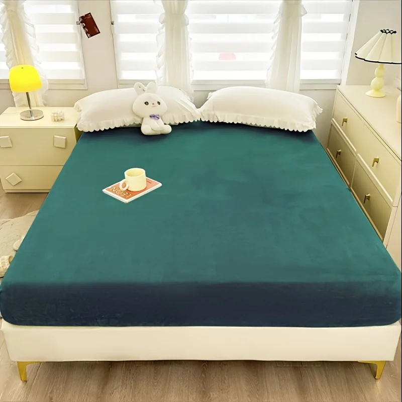 

Soft & Warm Fitted Sheet – Flannel Mattress Cover for Cold Weather, No Pillowcase for Bed