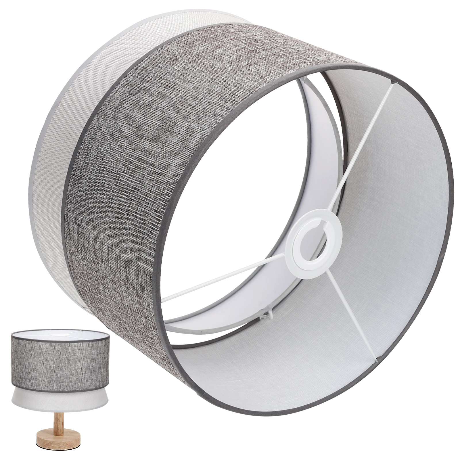 

Cloth Lampshade Dark Grey Cover for Ceiling Lamp Bedroom Living Room Dining Kitchen Office Hotel Small Lampshades Indoor Light