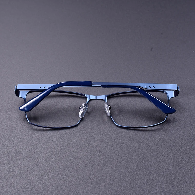 Edelstahl-Vollformat-Anti-Blaulicht-Presbyopie-Brille für Unternehmen, übergroße Metallbrille für Männer + 75 + 125 + 175 + 225 + 275 – Detail 7