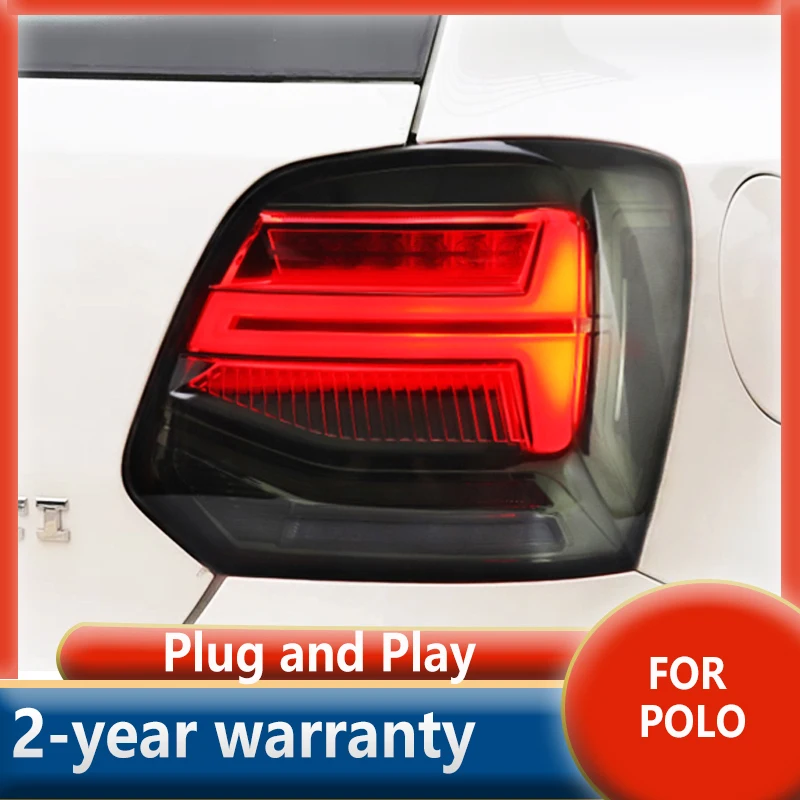 Tail Lamp For New Polo Tail Lights 2011-2018 LED taillights LED DRL Dynamic Signal Brake Reverse auto Accessories