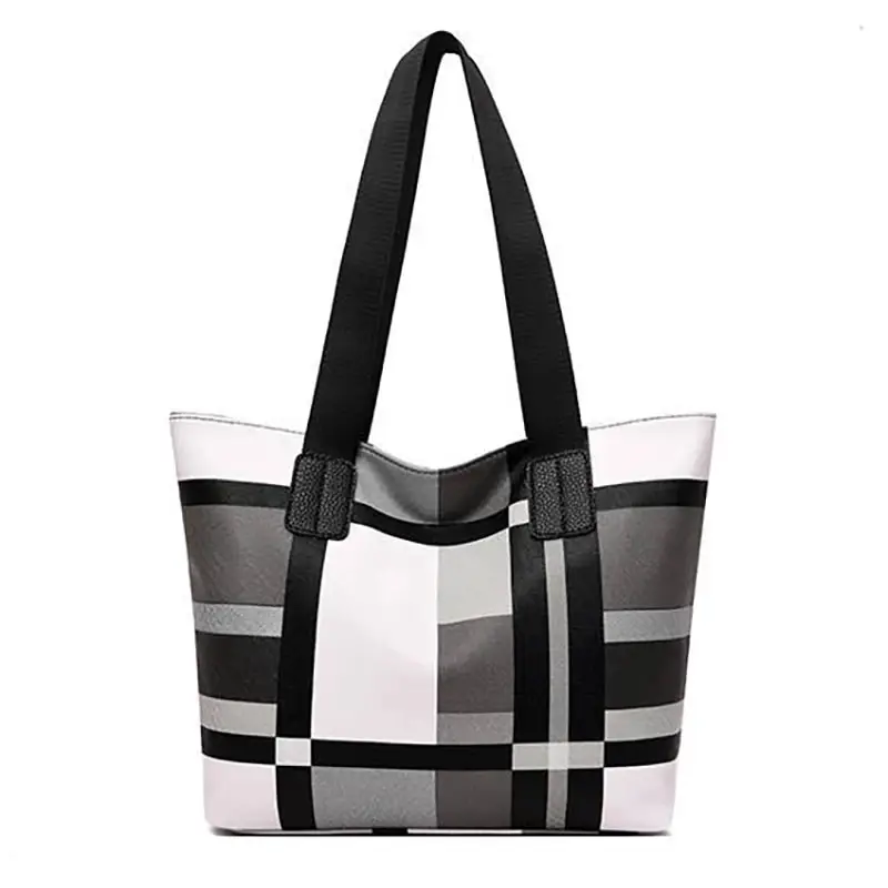 Tote Bag Women\'s New Fashion Women\'s Shoulder Bag Handbag Women\'s Bag Checkered Commuter Bag