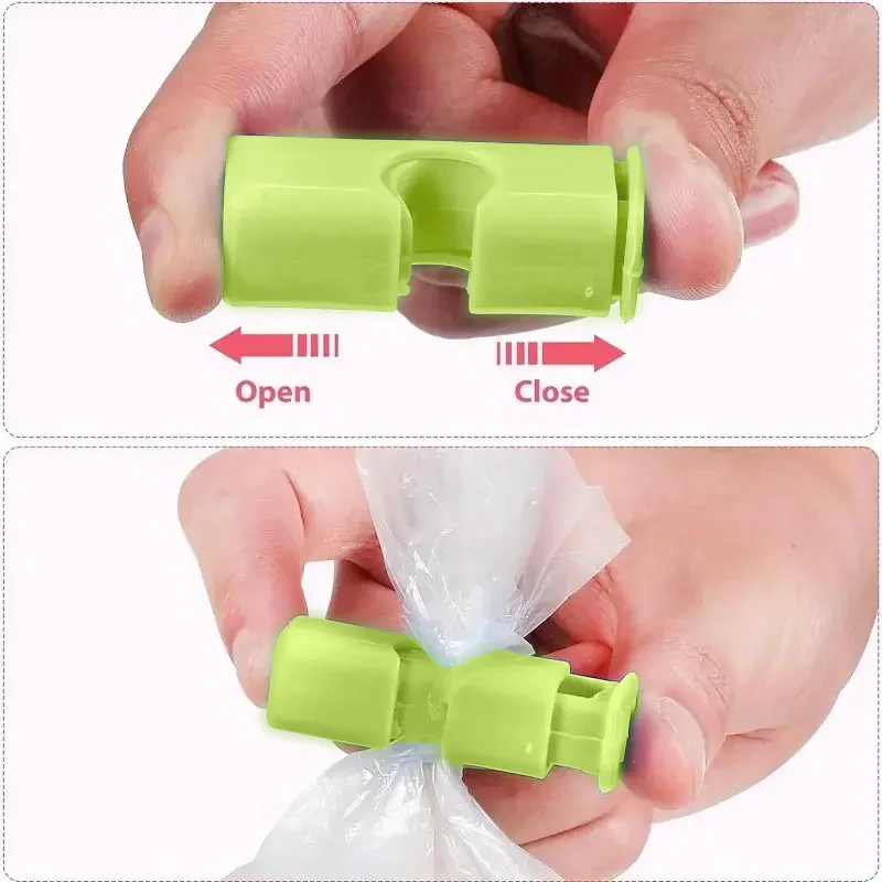

Push Type Food Bag Sealing Clips, Reusable Airproof Plastic Bag Clips, Multicolor Fresh Keeping Sealer Clips For Bread Vegetable Snack Packaging Bags