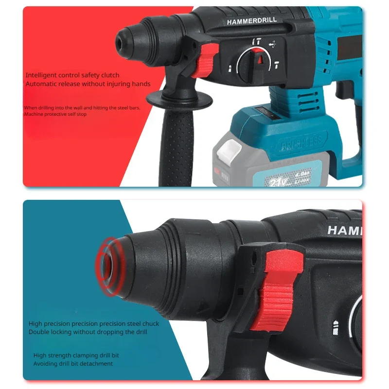 Three Function Electric Hammer Lithium Impact Drill, Makita Pin Electric Hammer Lithium Impact Drill