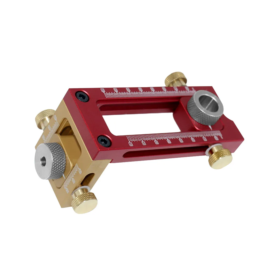 2 In 1 Drill Guide Doweling Jig Bett Schrank Schraube Punch Locator Holzbearbeitung Loch Bohrer Set 5-Loch 6/8/10/12/15mm Pin Leuchte – Detail 8