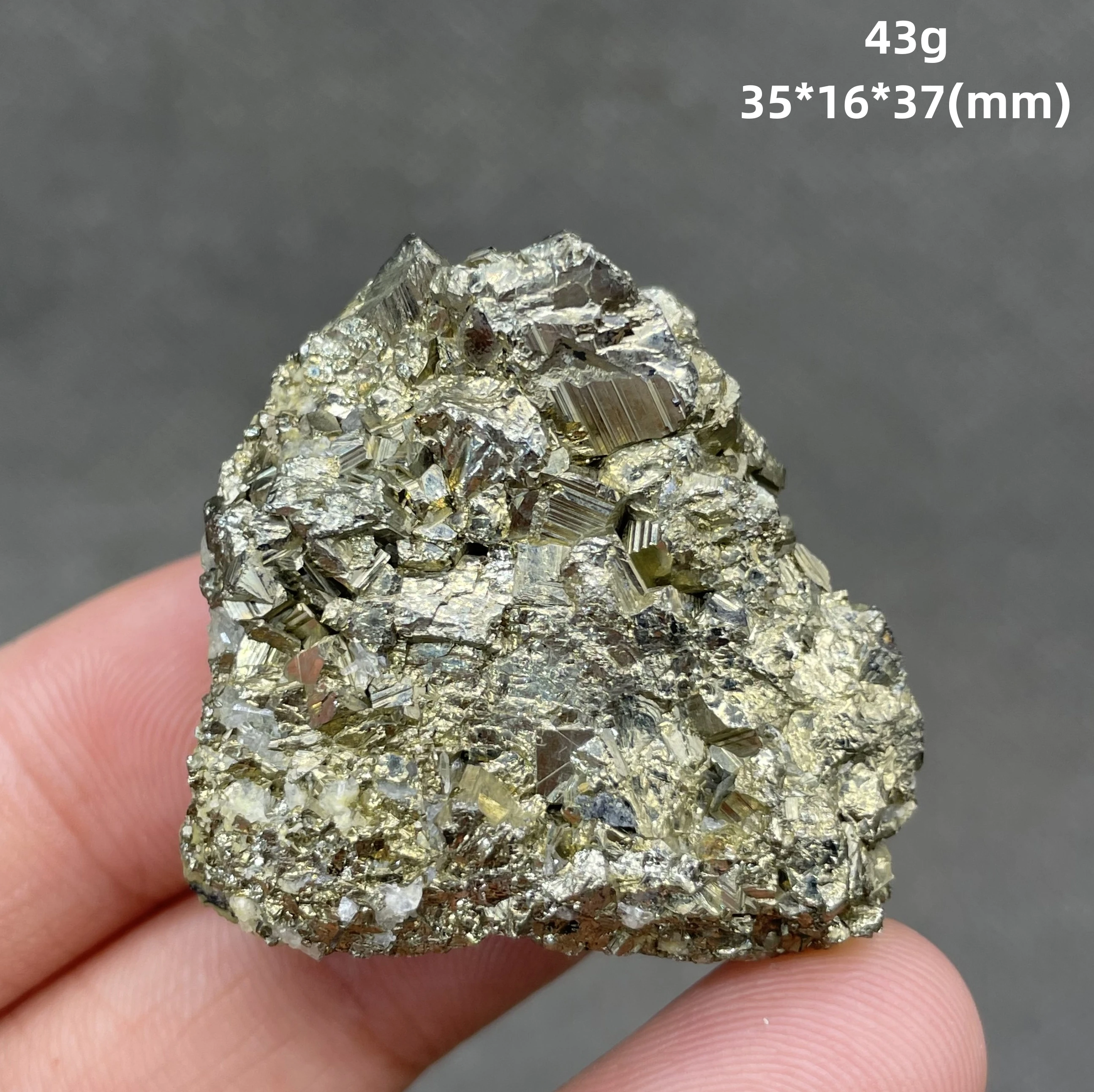 Natural pyrite mineral specimen + healing quartz crystals and stones rock gemstone