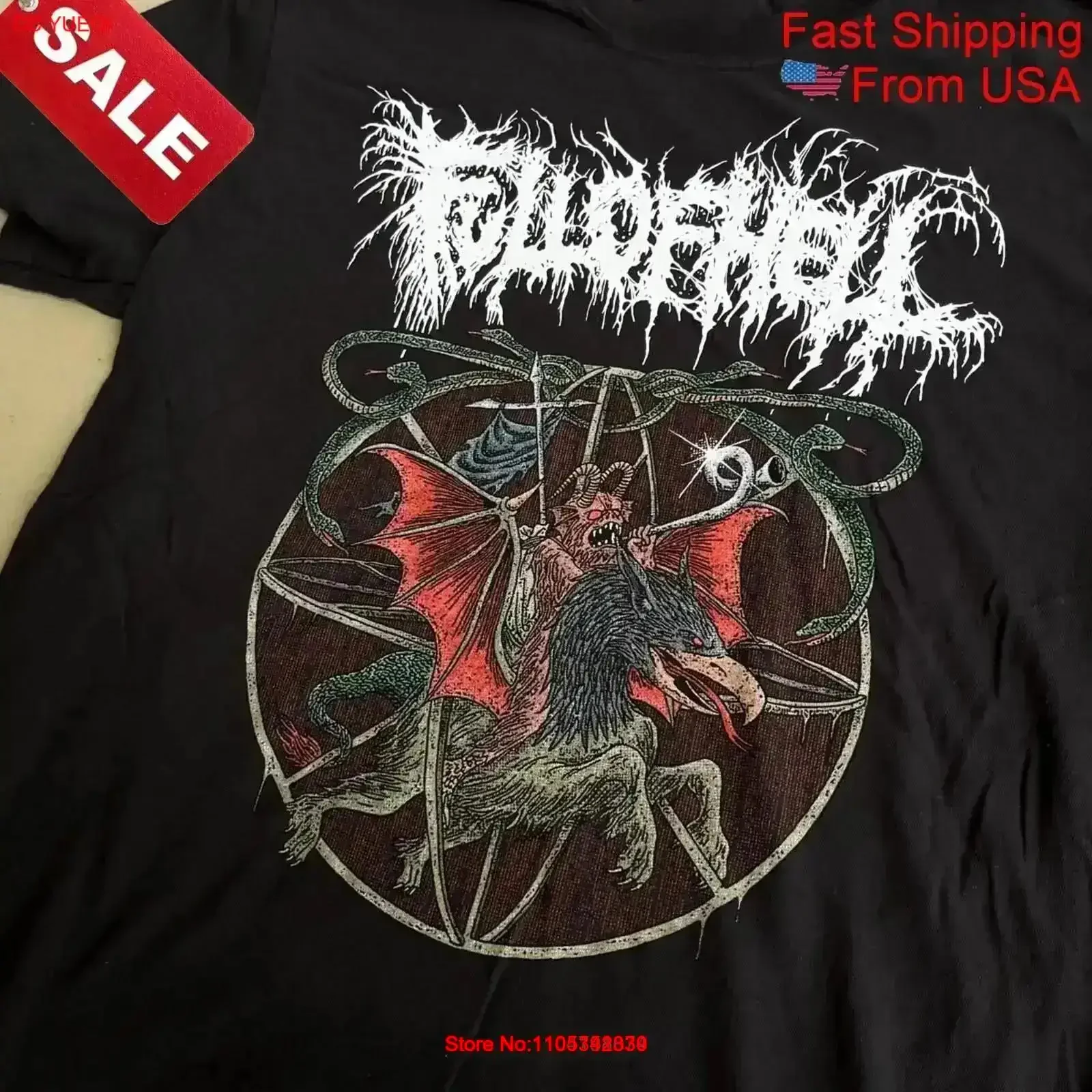 Neues FULL OF HELL Band-T-Shirt für Fans, S-5XL, 1LU1411, Vintage-Stil, gewaschenes, dehnbares Oberteil, Alltagskleidung, bequeme Herrenmode