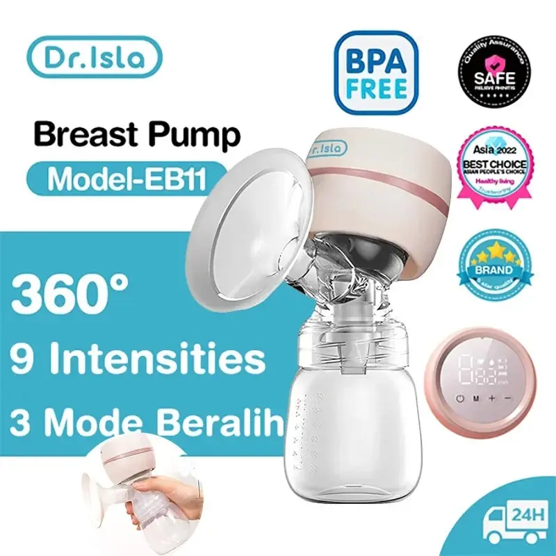 Dr.isla Electric Breast Pump Intelligent Integrated High Suction Breast Pump Breast Milk Postpartum Painless and Silent Breast