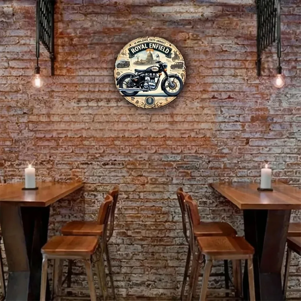 علامة معدنية عتيقة | الرجعية جولة وجدار الفن | ديكور للمرآب والمقهى والبار والحديقة + هدية #6