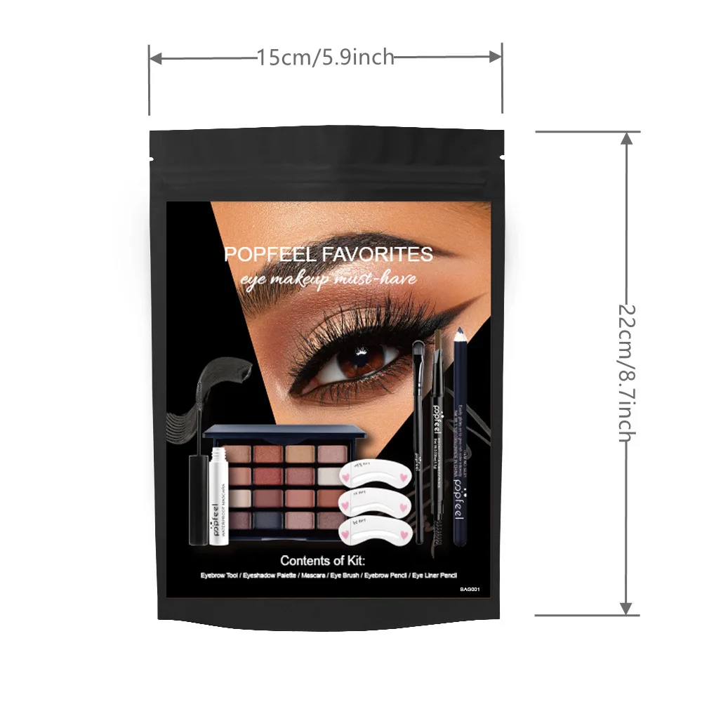 アイライナー + アイブロウ ペンシル + アイシャドウ パレット + アイブロウ シェイパー セット手頃な価格で便利なアイライナー アイブロウ ペンシル セット