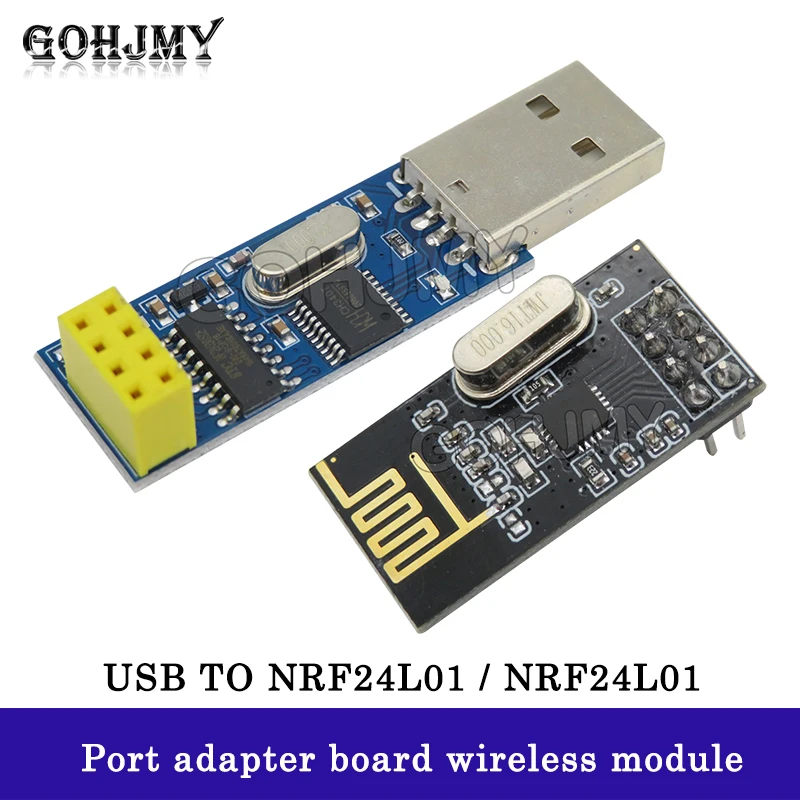 CH340T USB to Serial Port Adapter Board + 2.4G NRF24L01 wireless module