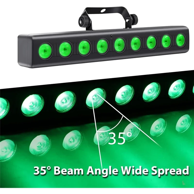 ABJF-Control remoto RGBW 4 en 1 9X12w LED arandela de pared tira larga luces de teñido de escenario DJ Bar estroboscópico enchufe de la UE