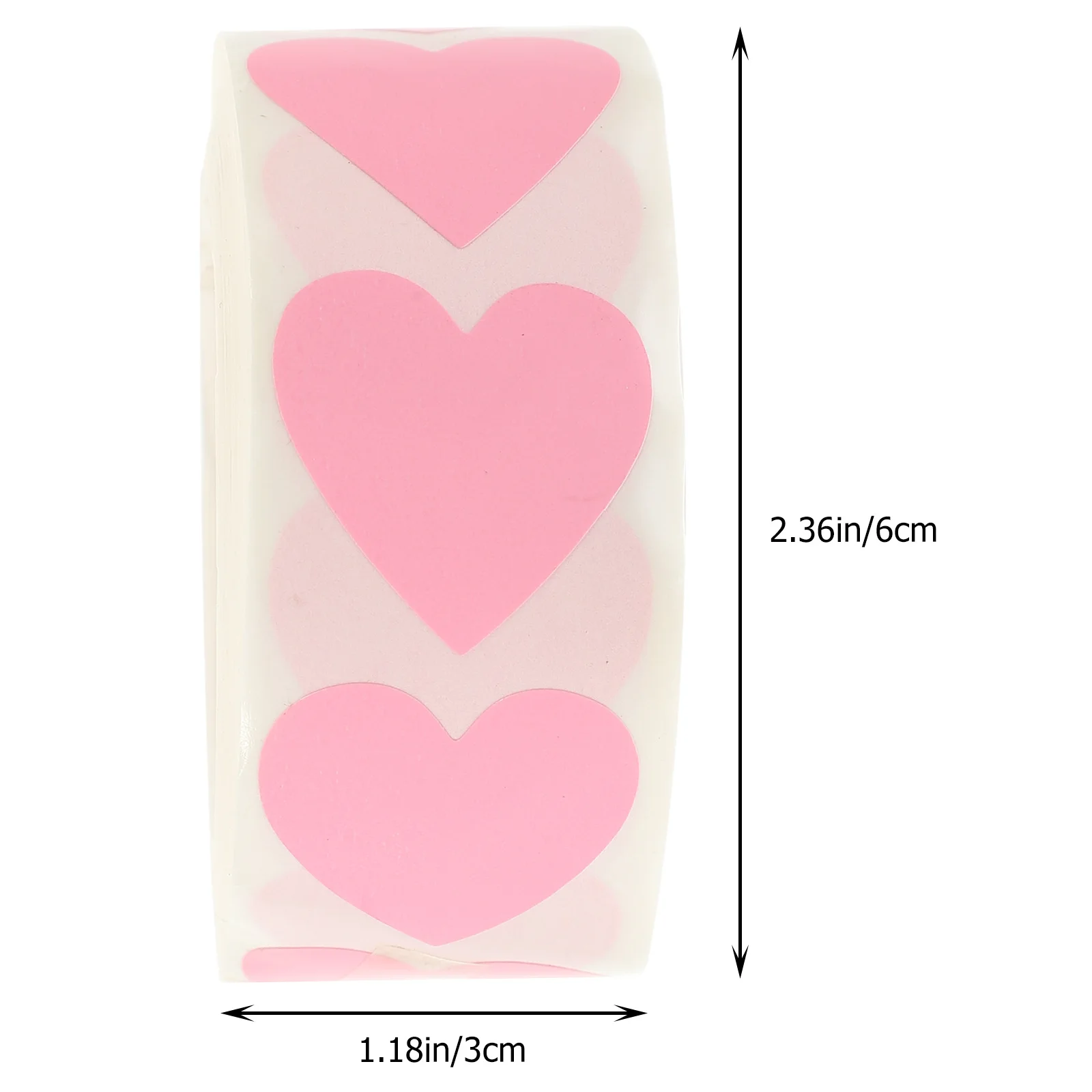 Étiquettes autocollantes en forme de cœur, 2 rouleaux, autocollants de scellage pour emballage cadeau, enveloppe, bricolage artisanal, décoration de mariage, saint-valentin, 2 pièces