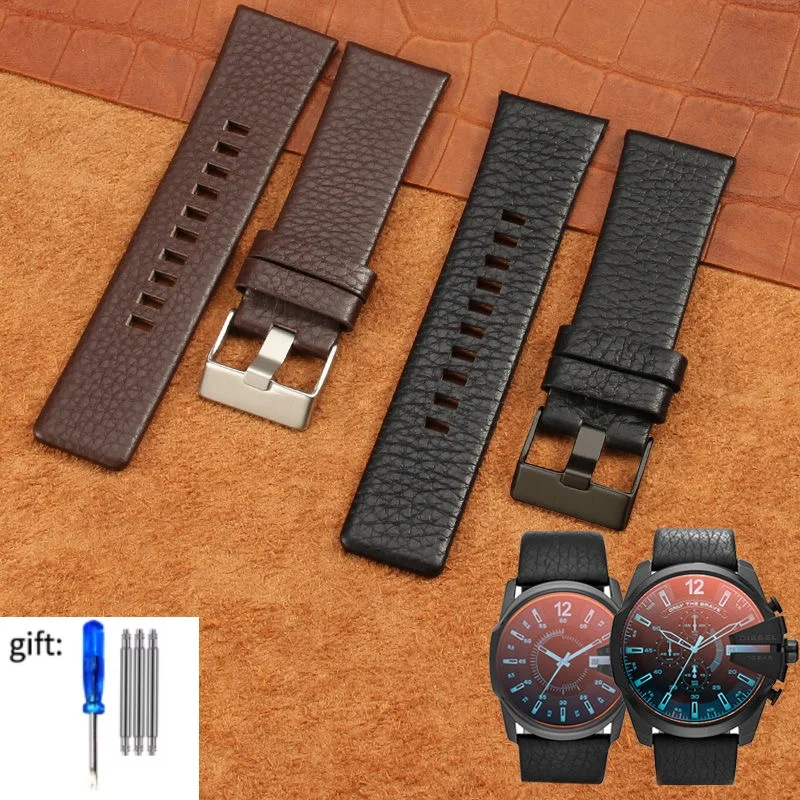 Exquisite Elegant Genuine Leather Watchbands for Diesel Dz4343 Dz4405 Dz7257 Dz4423 Breathable Strap 22mm24mm26mm27mm28mm30mm