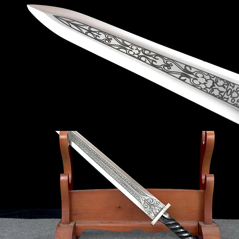 

57.5cm bronze ancient sword Medieval battle preparation katana full tang Stainless steel edge cutting Ninja Kung Fu Martial Arts