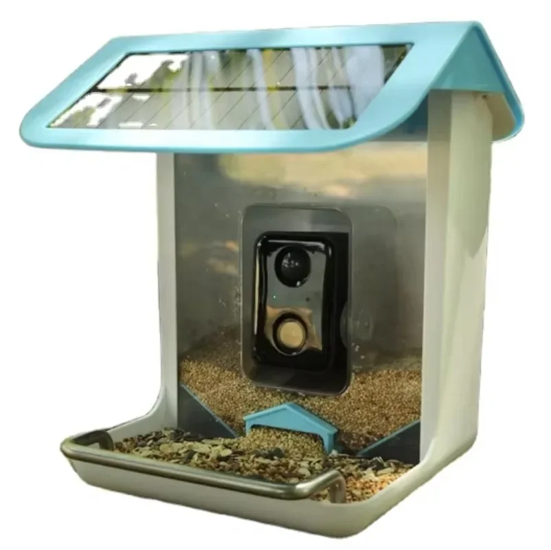 Outdoor Wildlife Wifi Ca mera Capture Pictures Photos Video AI Recognize Bird Species Smart Bird Feeder for Garden