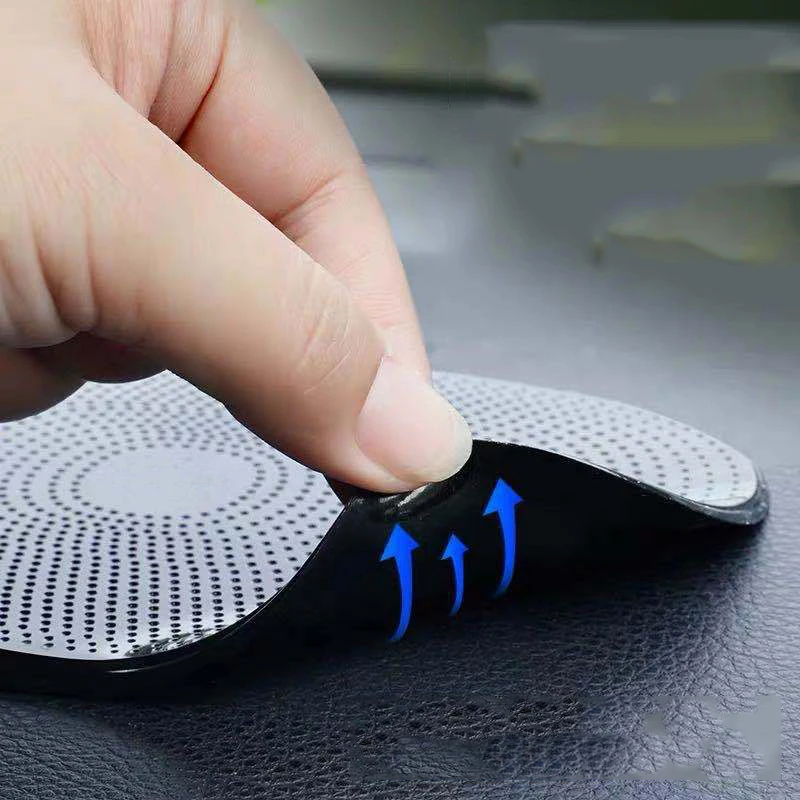 Car Non-Slip Mat Magic Anti-Slip Slide-Proof Pad Dashboard Sticky Dash Adhesive Cell Phone Mobile Holder Black Silicone 1PC 