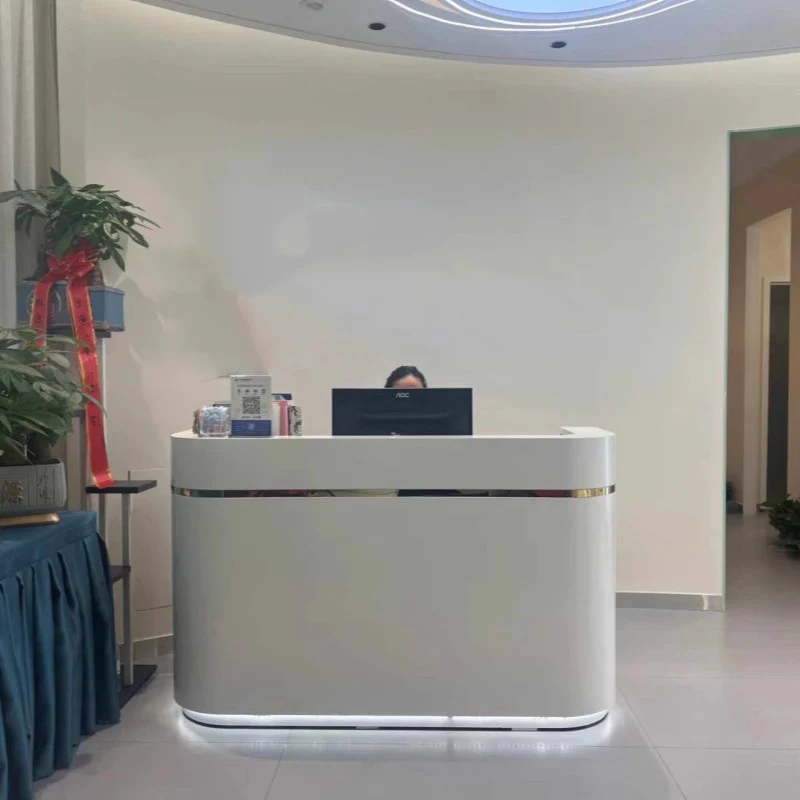 Decorations Salon Reception Desks Modern Reception Desk Counter Simple Hair Salon Beauty Recepcion Desk Commercial Furniture
