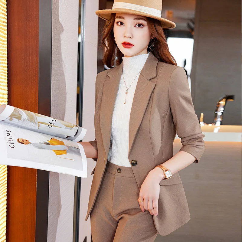 Business Suit Workwear British Style 2022 Autumn and Winter Suit Fashion Business Hotel Tailored Suit Formal Clothes Workwear