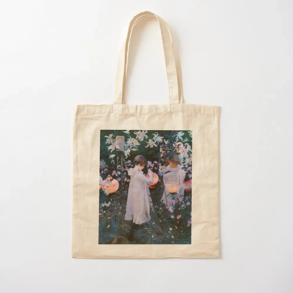 

John Siner Sargent Carnation, Lily, Lily, Rose Tote Bag custom fabric bag the sacs de shopping bags men