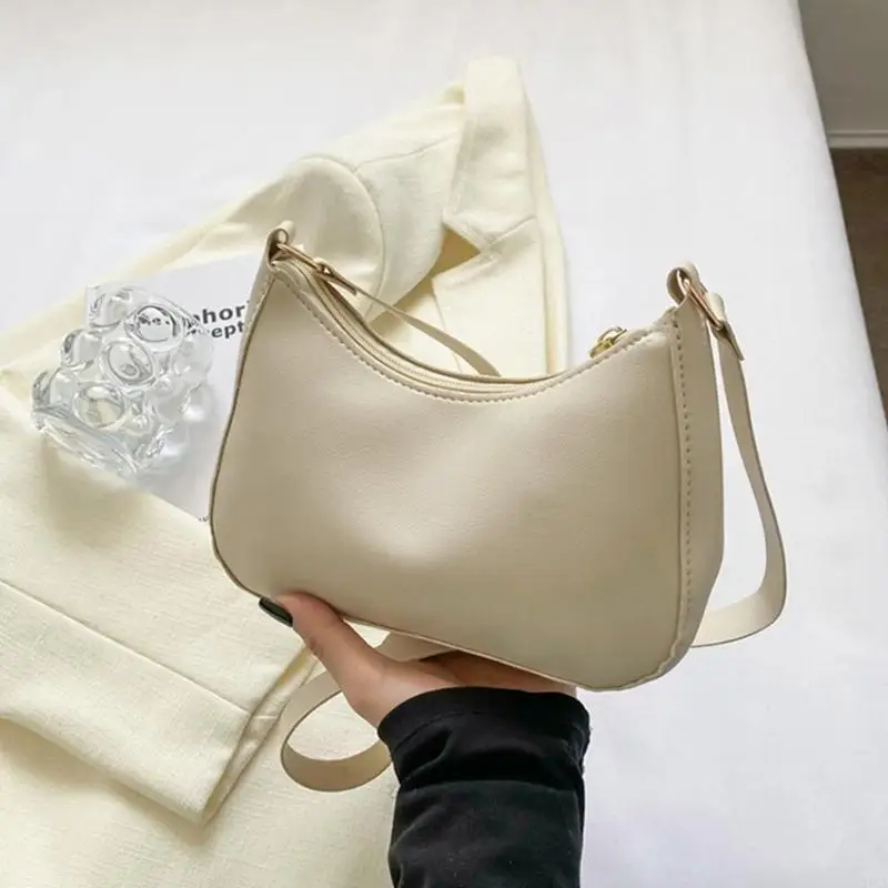 

Small Shoulder Bag PU Leather Underarm Bags for Women Girls Zipper Crossbody Bag 20CA