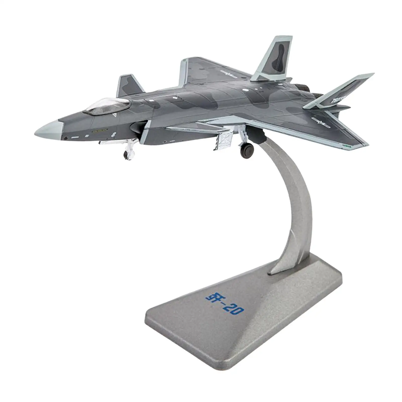 1/144 Alloy J-20 Plane Model, Miniature Model Aircraft Plane Model,for Bar, Desktop Decor