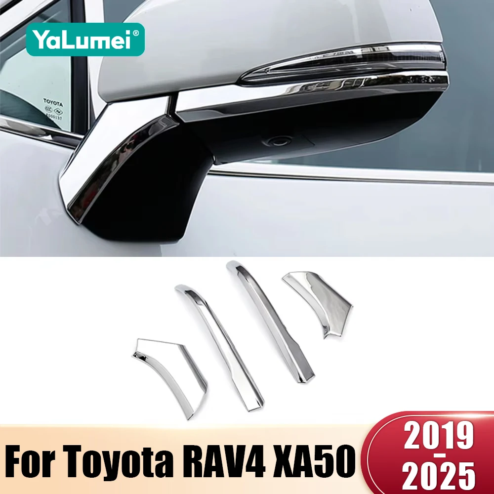 Für Toyota RAV4 XA50 2019 2020 2021 2022 2023 2024 2025 RAV 4 Hybrid ABS Auto Rückspiegel Seitenverkleidung Zierleisten Abdeckung Aufkleber