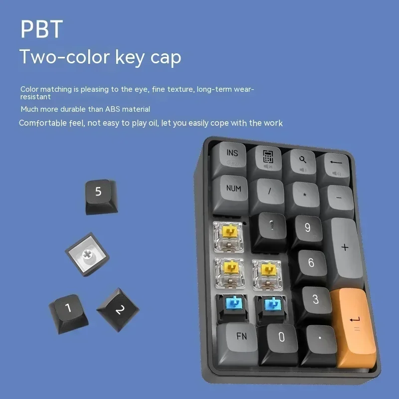 Imagem -05 - Aigo A18 Mini Teclado Teclado Modo Duplo 2.4g sem Fio Numpad Teclado Mecânico Acessórios para Computador Escritório Jogos Presente