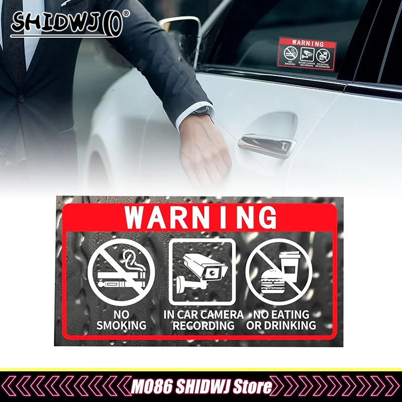 

5Pcs Vehicle No Eating No Drinking Fitted Sticker Decal Car Truck Van Bus Train Taxi Minicab Minibus Cab Notice Sign