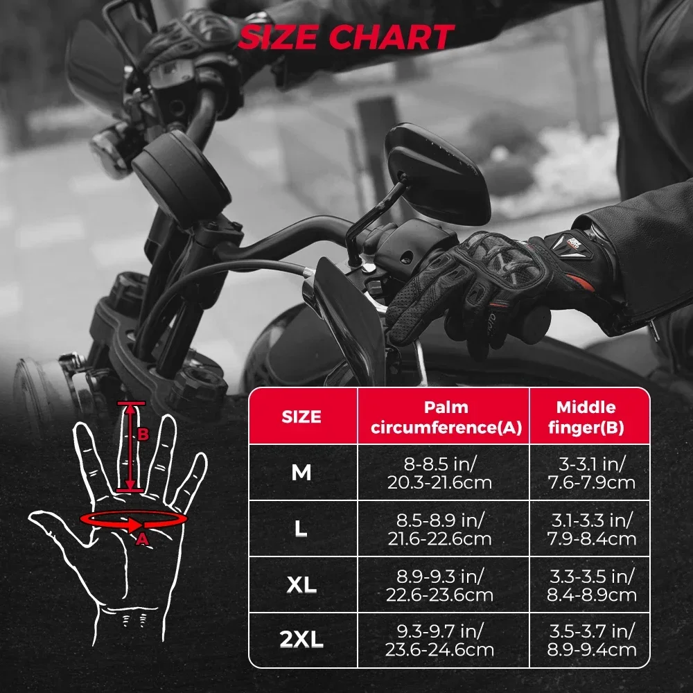 KEMITOUR ATV UTV Moto Leather Gloves Men\'s Retro Motorcycle Gloves CE Carbon Protective Touch Screen Breathable For Motorbike