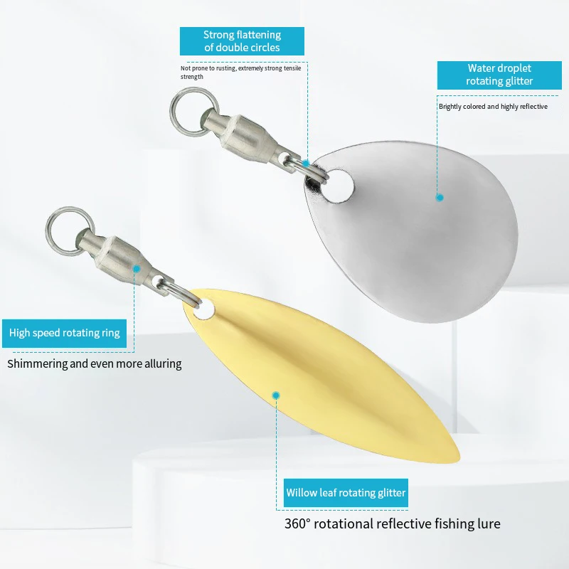 5-20 قطعة إغراء لتقوم بها بنفسك لملعقة سبينر السحر الضفادع الاهتزاز عاكس لوح من الفولاذ المقاوم للصدأ ملاعق صاخبة الصيد اكسسوارات