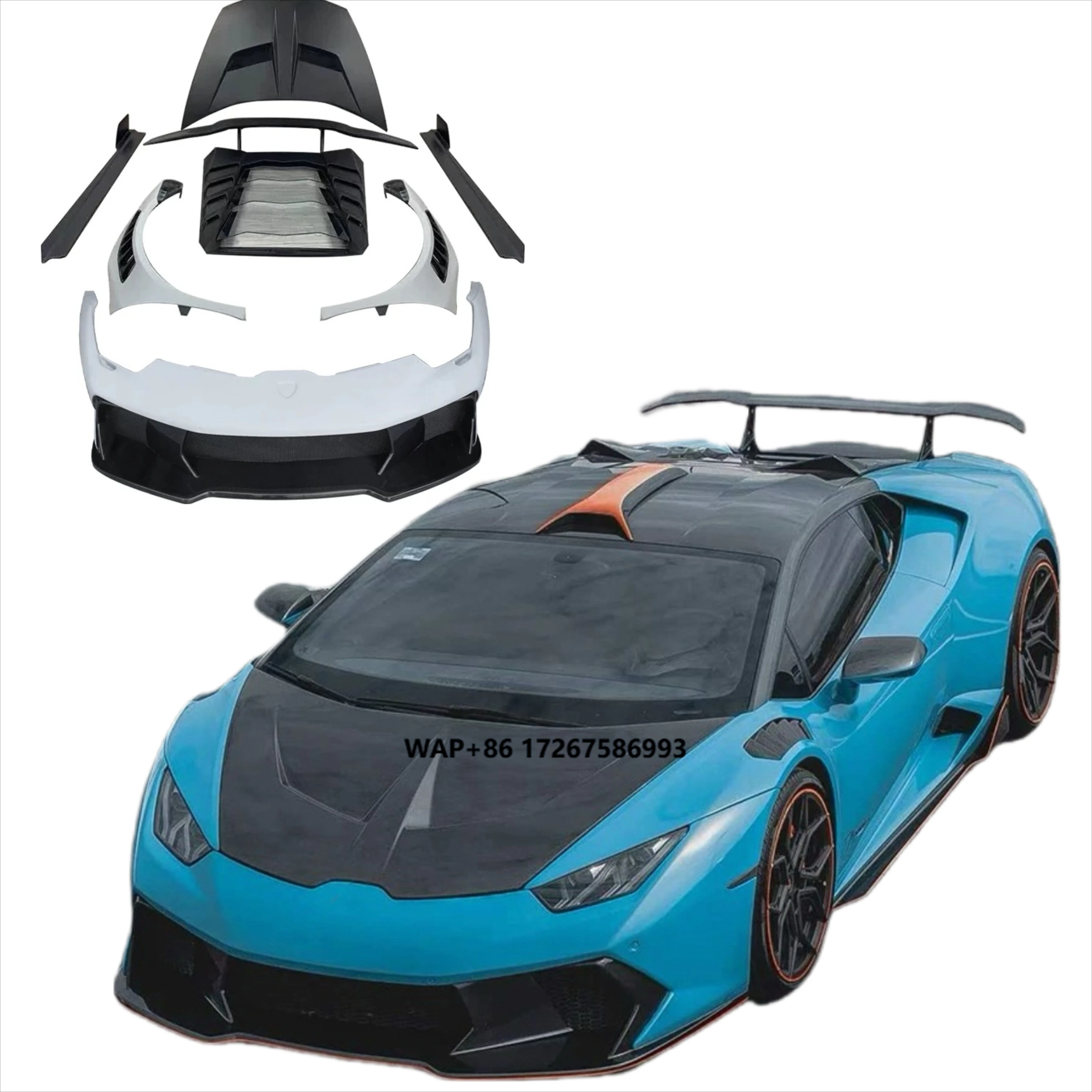V-Style Body Kit for LP580 LP610 Evo New Condition Front Bumper Rear Bumper Side Skirt Spoiler Hood Body Kit