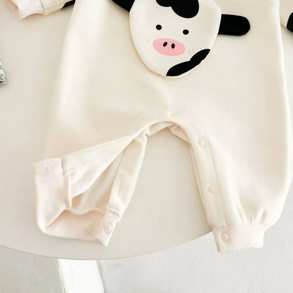 Fashion Long Pants Cow Baby Romper Infant Casual Outfit Newborn Jumpsuit Cotton Soft False Two-pieces Jumpsuit Boy Girl