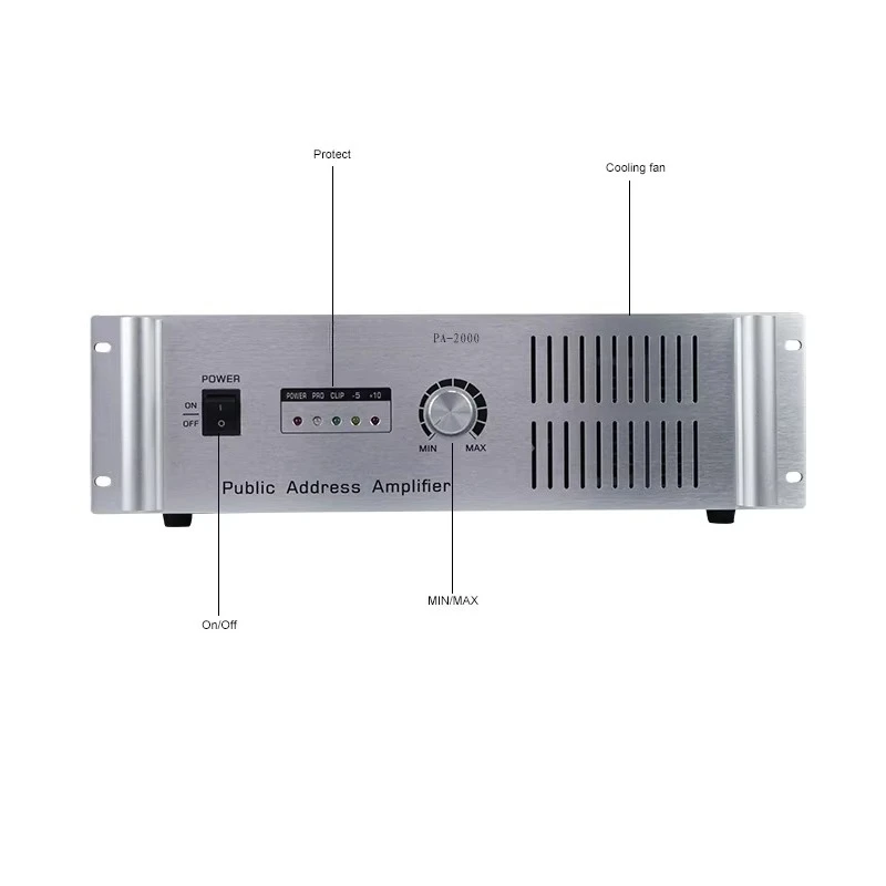 Professional Power Amp 2000W Hifi Digital Powered Audio Amplifier