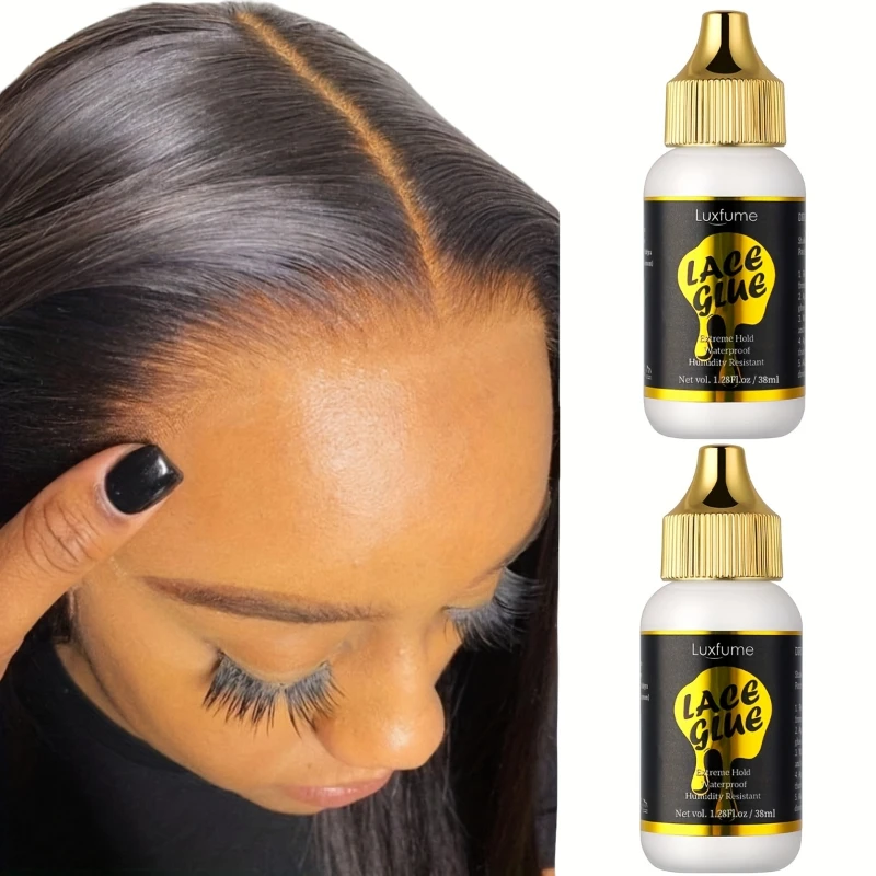 38ml Perückenkleber-Gel für Perückenfixierung, starker Halt, schnelltrocknend, wasserfester Klebstoff, Unisex, Salonqualität, Haarverlängerungswerkzeug, sicherer Halt