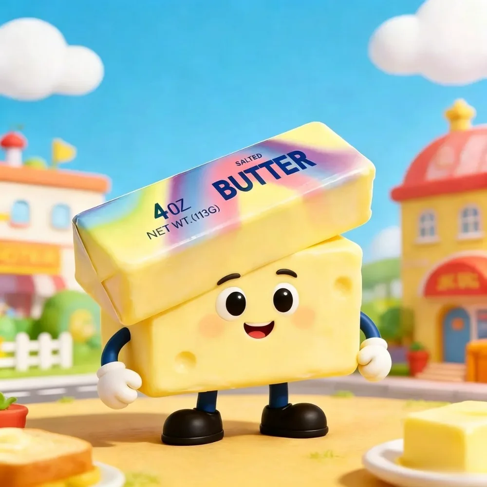 

2026 Trending Stunningly Beautiful! Gradient Rainbow Colors, Butter-Cheese Stick Design—A Squeezable Stress-Relief Toy
