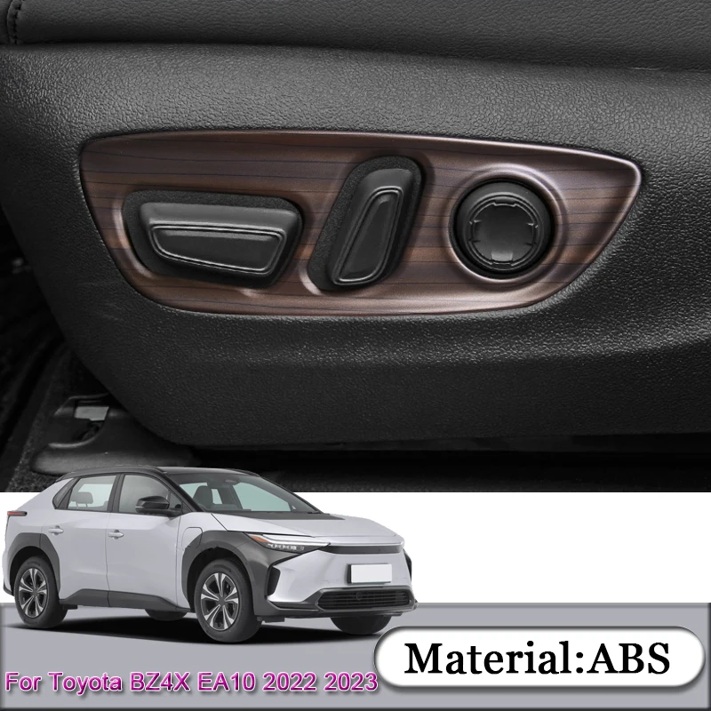 

ABS For Toyota BZ4X EA10 2022 2023 Car Interior Seat Adjustment Frame Decoration Sequins Stickers Covers Automobiles Accessories