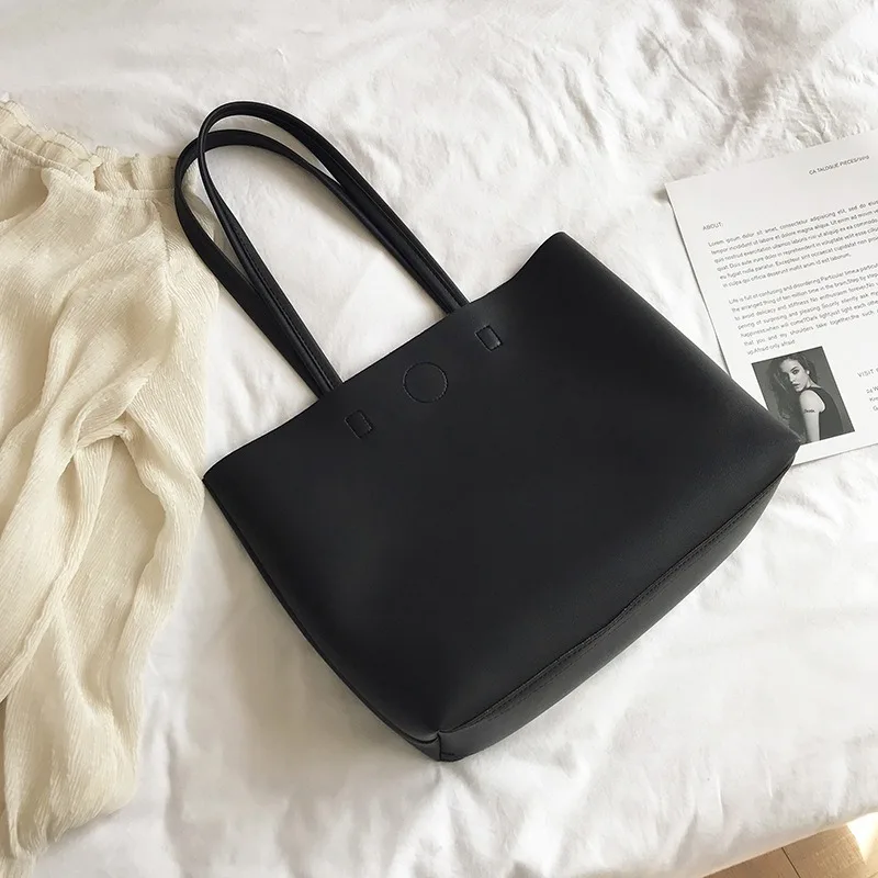 여자의 PU 가죽 토트 백 간단한 어깨 메신저 가방에 대 한 대용량 다목적 핸드백 크로스 바디 가방