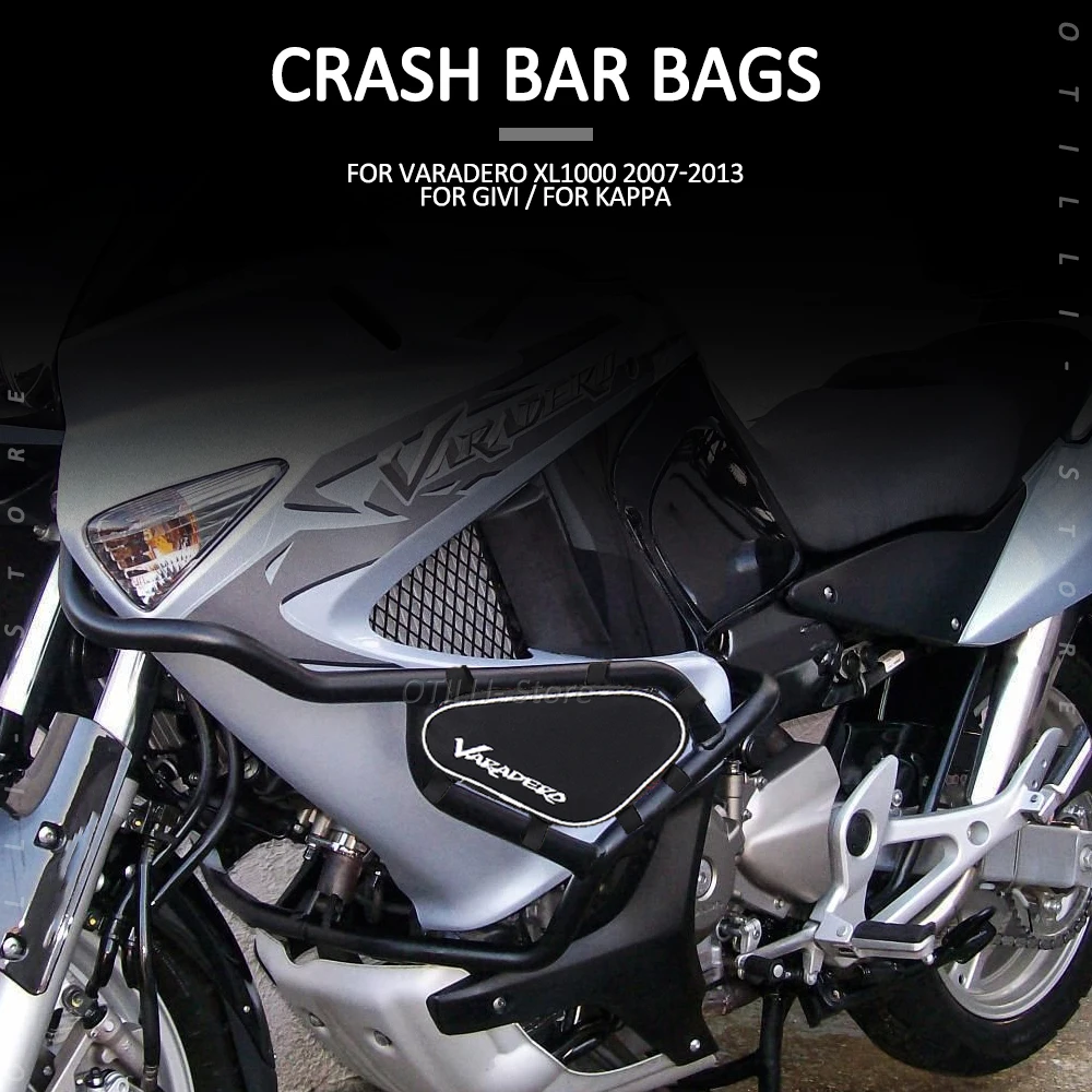 NEW Motorcycle Tool Placement Travel Frame Crash Bar Bags For Honda XL 1000 Varadero XL1000 2007-2013 2008 2009 2010 2012