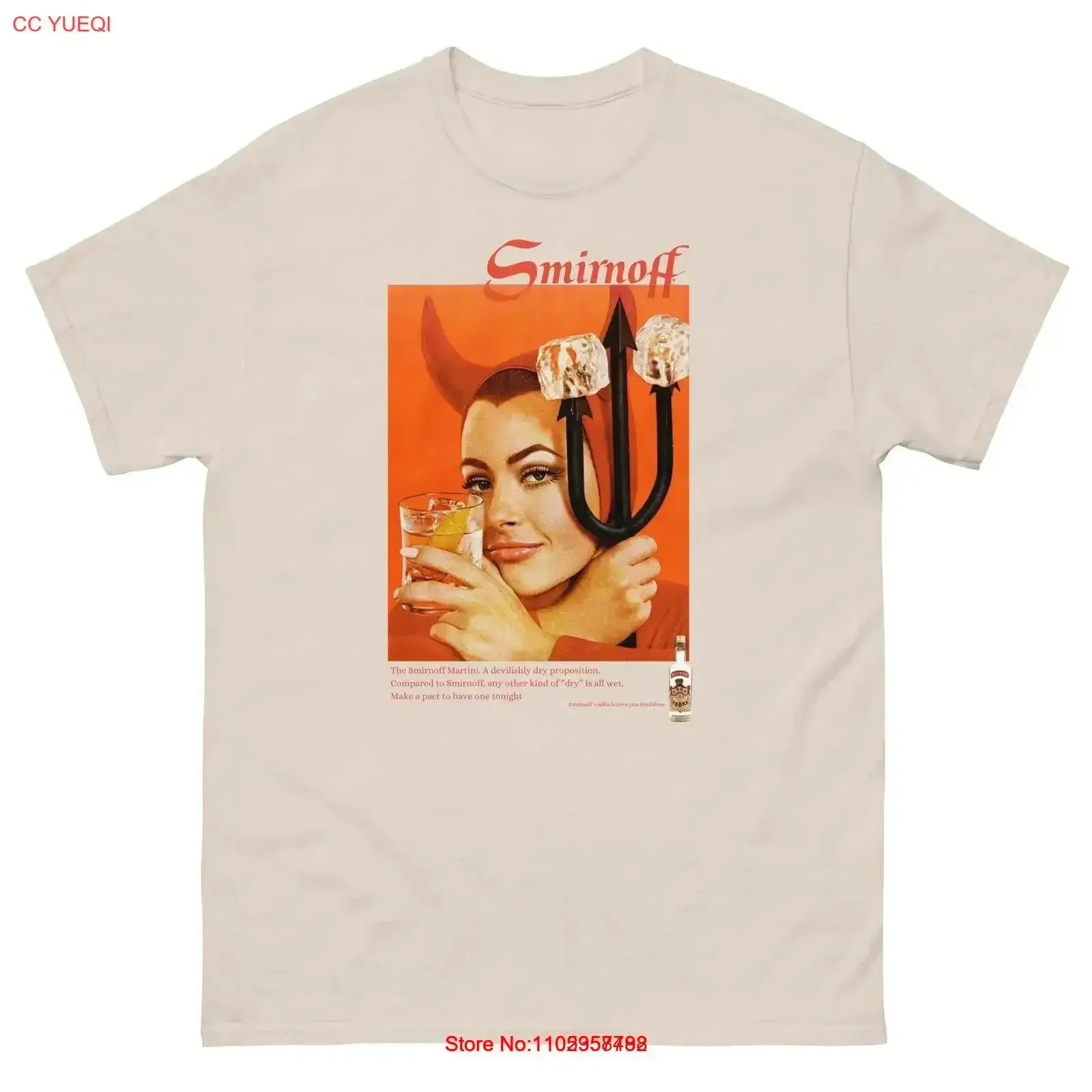 Camiseta Smirnoff Vodka Vintage, Ropa Clásica con Diseño de Licor, Estilo Lavado, Cómoda, Streetwear, Ligeramente Unisex