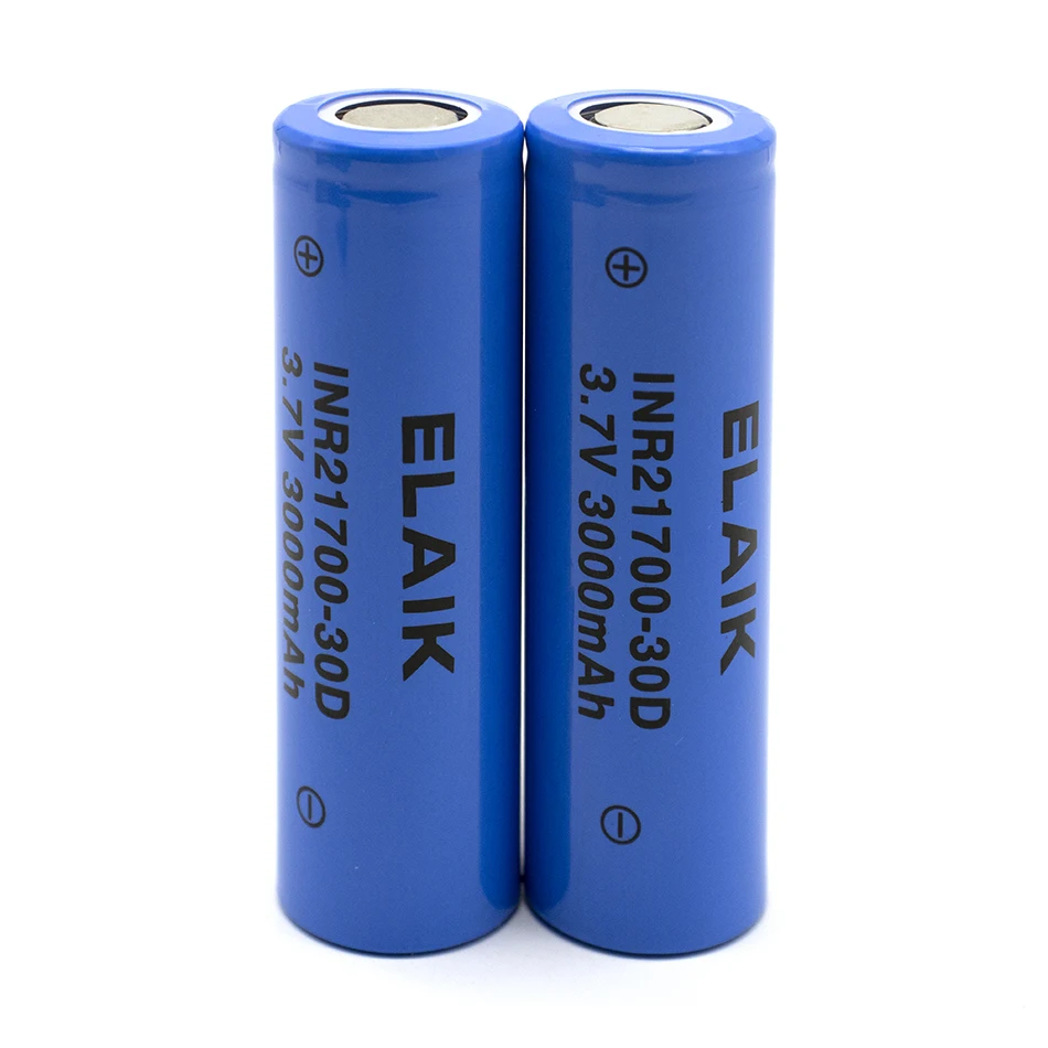 손전등용 고용량 충전식 리튬 이온 배터리, 전동 공구, 자동차 배터리, INR21700, 3000mAh, 3.7V, 6 개