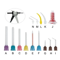 Dental Impression Material Mixing Tips Yellow Disposable Tube Dentistry Rubber Conveying Mixing Head Nozzle Dentistry Materials