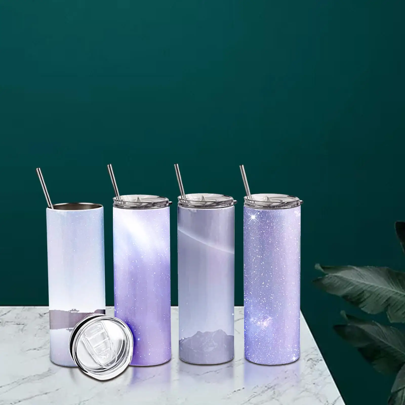 Reusable Sublimation Tumblers Vacuum Straw Straight Sublimation Stainless Steel