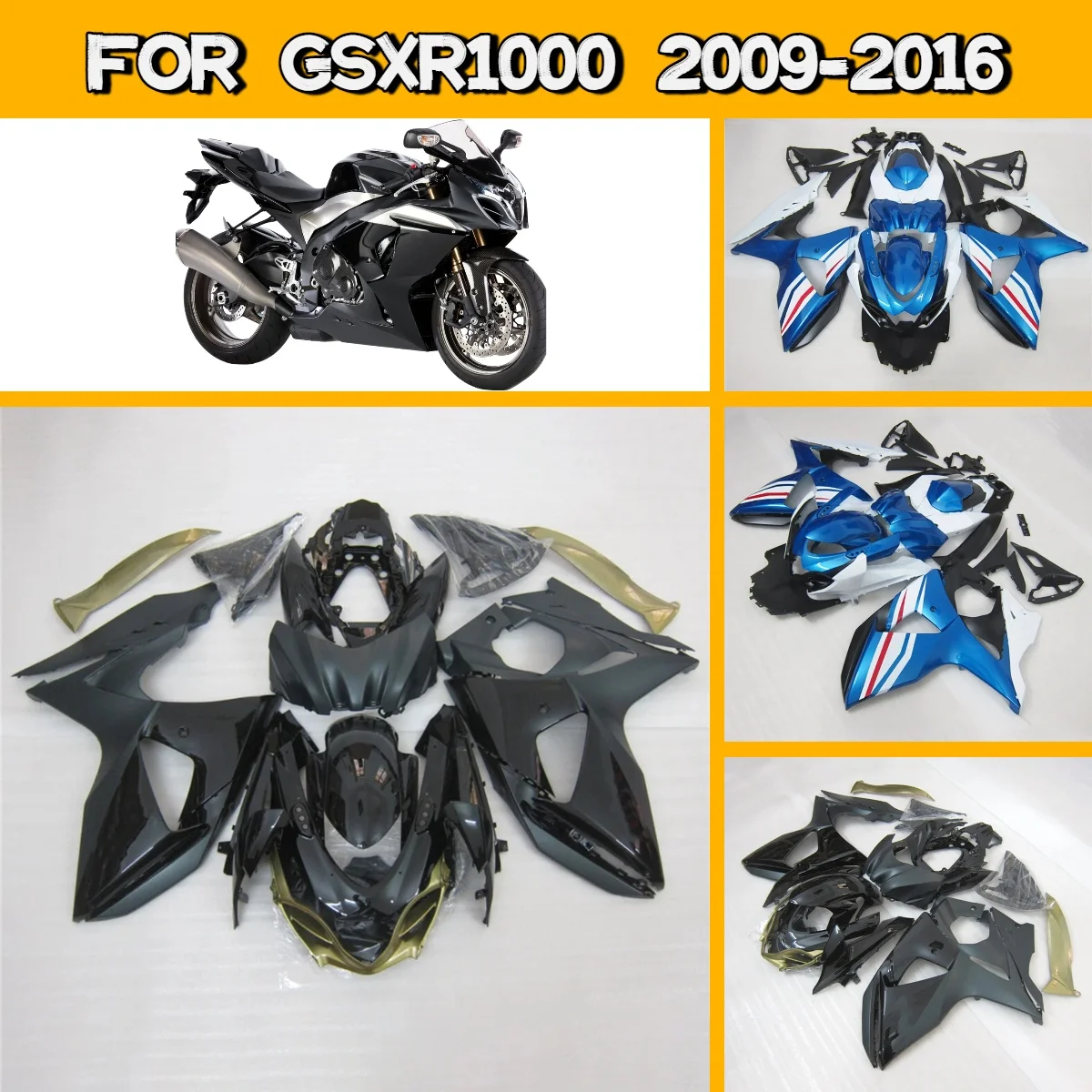 

Усовершенствованный комплект обтекателей для Suzuki GSXR1000 2009-2016: Новые инжекционные аксессуары, кастомные обтекатели 09-16 GSXR 1000